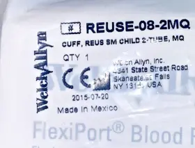 Reuse-08-2mq Welch Allyn Small Child 8 Flexiport 2 Tube Blood Pressure Cuff In Oem Wrap #3