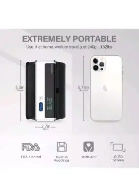 Bp2a Wellue 700721208456 Portable Blood Pressure Monitor For Home Use Upper Arm Bluetooth App #3