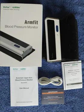 Bp2a-1170 Wellue/checkme Bp2a Blood Pressure Monitor Upper Arm Bluetooth Bp Cuff Machine Pre-owned