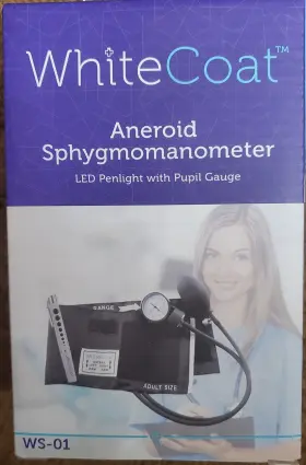 Whitecoat 862455000307 White Coat Blood Pressure Cuff Monitor Aneroid Sphygmomanometer Professional