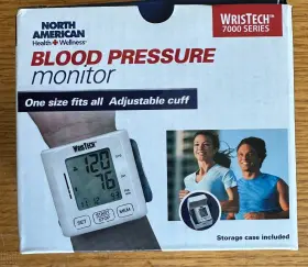 Jn7423cs Wristech Wristech7000 Series Blood Pressure Monitor Wrist Style Storage Case Original Box