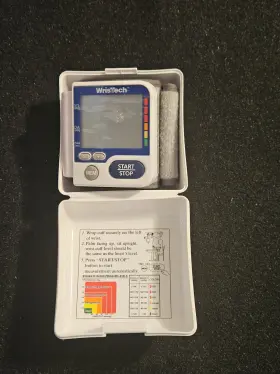 Ret5864 Wristech Nwob Wrist Cuff Blood Pressure Monitor With Ihb Battery Operation And Case