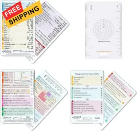 Ycb1usa Yardcard Statref Badge Card Set Labs Ekg Glasgow Scale Cr80 Credit Sized