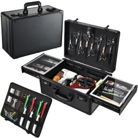 M62b Yueieoun Barber Case 6 Clippers Sliding Tray Profesional Barbers Briefcase T