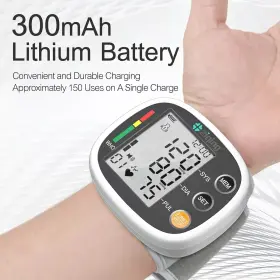 Ziqing 749782976591 Blood Pressure Monitor Wrist Rechargeable Voice Broadcast Heart Rate #2
