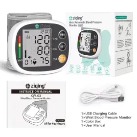 Ziqing 749782976591 Blood Pressure Monitor Wrist Rechargeable Voice Broadcast Heart Rate #3