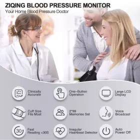 Ziqing 749782983711 Blood Pressure Monitors Bp Monitor - Machine Large Cuff #3