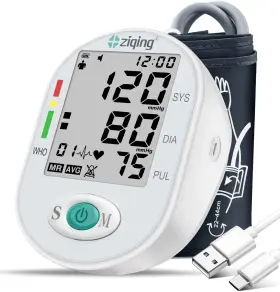 Ziqing 749782985005 Digital Blood Pressure Monitor Upper Arm With Pulse Rate White New #2