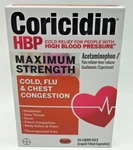 Coricidin Hbp Maximum Strength Cold,flu&chest Congestion 24 High Blood Pressure. Fixed Price $11.95.