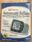 Walgreens BA-616W Auto Inflate Blood Pressure Monitor W/ Case, Manual, Batteries. Fixed Price $9.99.