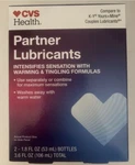 Cvs Partner Lubricants Intensifies Sensation With Warming & Tingling Formulas. Fixed Price $18.00.