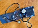 Hopkins Adult Size Sphygmomanometer Blood Pressure Cuff W/stethoscope. Fixed Price $18.99.
