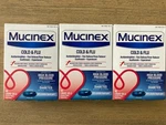 3 Mucinex Cold & Flu Hbp Fast Release Small Liquid Gels 16 Count Each New. Fixed Price $28.95.