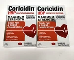 2X Coricidin Hbp Maximum Strength Cold Flu & Chest Congestion Fever And Pain 24. Fixed Price $18.99.