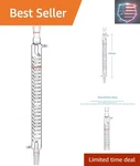 Borosilicate Glass Graham Condenser With 24/40 Joint 400MM Jacket Length Lab .... Fixed Price $91.95.