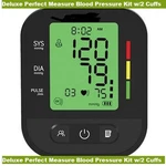 Deluxe Perfect Blood Pressure Kit W/2 Cuffs Fully Automatic Measurements. Fixed Price $77.88.