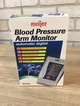 Meijer Blood Pressure Arm Monitor, Automatic Digital. Fixed Price $21.99.