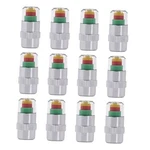 Zimisi 12PCS Car Tire Pressure Monitor Valve Stem Caps, 2.4BAR 36PSI Silver. Fixed Price $11.54.