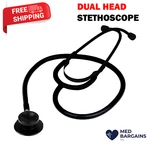 Dual Head Stethoscope For Doctors Nurses Emts Everdixie - Stealth Black. Fixed Price $7.95.
