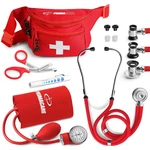 Primacare KB-9181 Blood Pressure Kit Red W/ Fanny Pack & Stethoscope. Fixed Price $40.74.