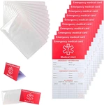 10 Pack Red Medication List Card With Sleeves For Family Members Like Elderly. Fixed Price $18.99.