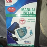 Blood Pressure Monitor Manual Inflate Cvs Instructions 4 Aa Batteries Accurate. Fixed Price $9.99.