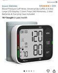 Brand New Kikeang Blood Pressure Monitor Large Lcd Universal Cuff 2 Aaa Included. Fixed Price $24.97.