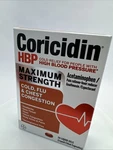 Coricidin Hbp Maximum Strength Cold Flu & Chest Congestion Fever And Pain 24 Cap. Fixed Price $19.83.