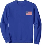 American Cool Patriotic Flags Pocket Unisex Crewneck Sweatshirt. Fixed Price $22.49.