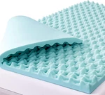Foam Mattress Topper, Egg Crate Pad, And Bed For Suppor. Fixed Price $59.51.