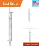 Borosilicate Glass Graham Condenser With 24/40 Joint 400MM Jacket Length Lab .... Fixed Price $91.84.