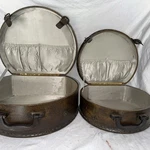 Vintage Chateau Edgewater Inc Mid Century Travel Round Hard Suitcase. Fixed Price $8.00.