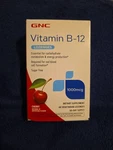 New Gnc Vitamin B-12 1000MCG Cherry 120 Lozenges Energy Production Free Shipping. Fixed Price $19.99.
